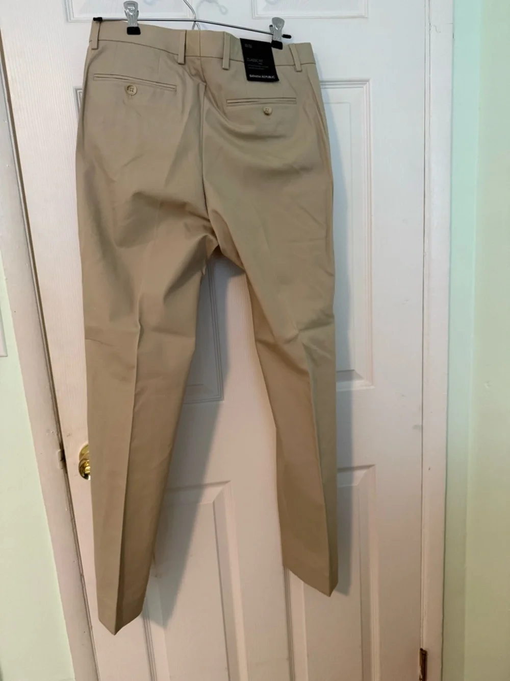 Mens Banana Republic Classic Fit Flat Front Dress Pants New WT 32/32 100% Cotton